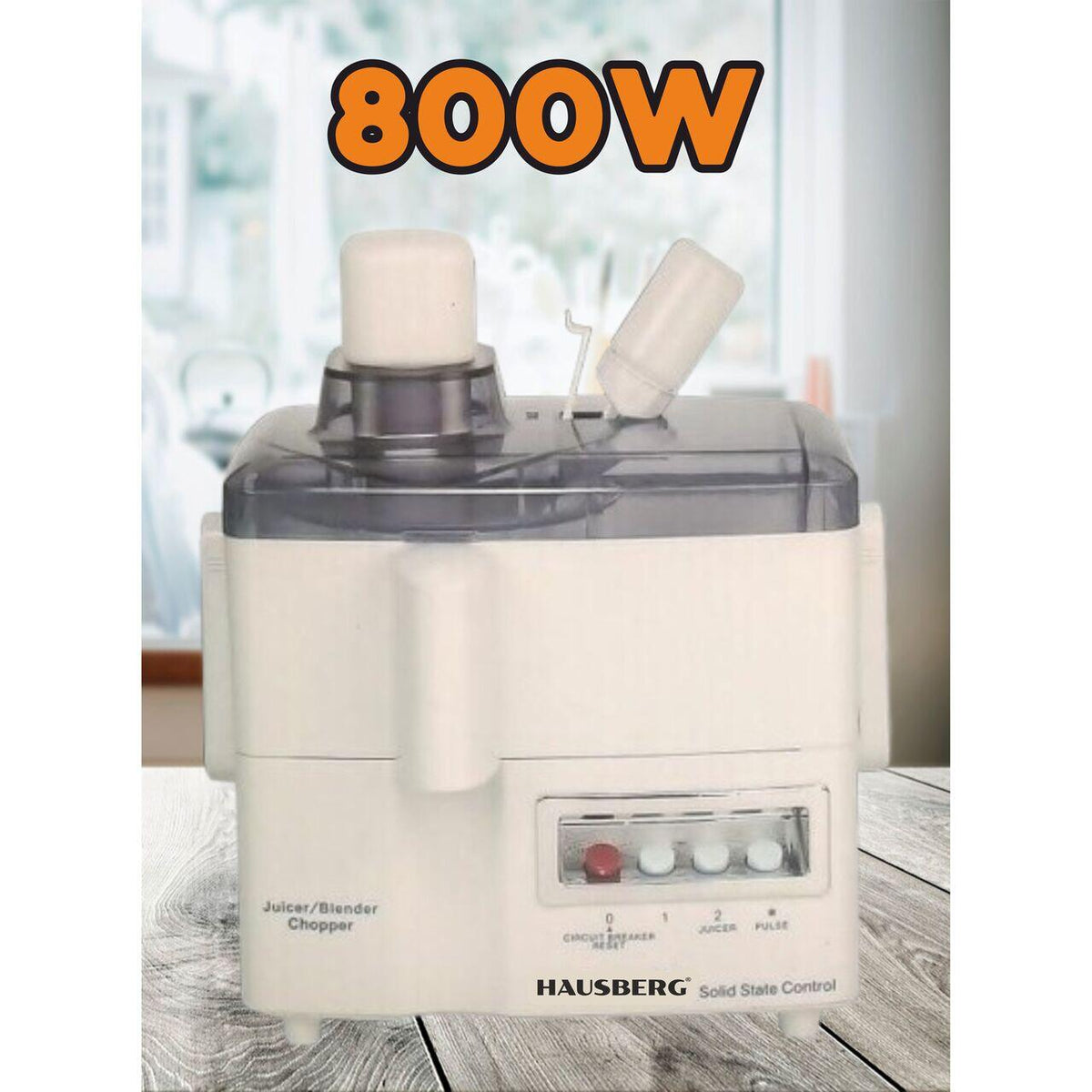 Hausberg HB-7520 multifunkciós konyhai robotgép, 800W, 3 sebességfokozat