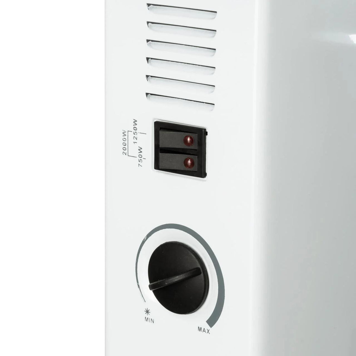 HAUSBERG HB-8206 elektromos konvektor, 3 teljesítményfokozat 750/1250/2000W, állítható termosztát, túlmelegedés elleni védelem, működésjelző lámpa