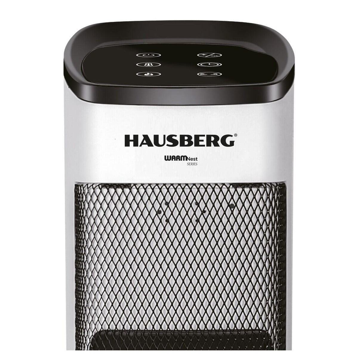 HAUSBERG HB-8219AB digitális elektromos kandalló, 2000W, 3D lánghatás, PTC kerámia fűtés, Távirányító, LED kijelző