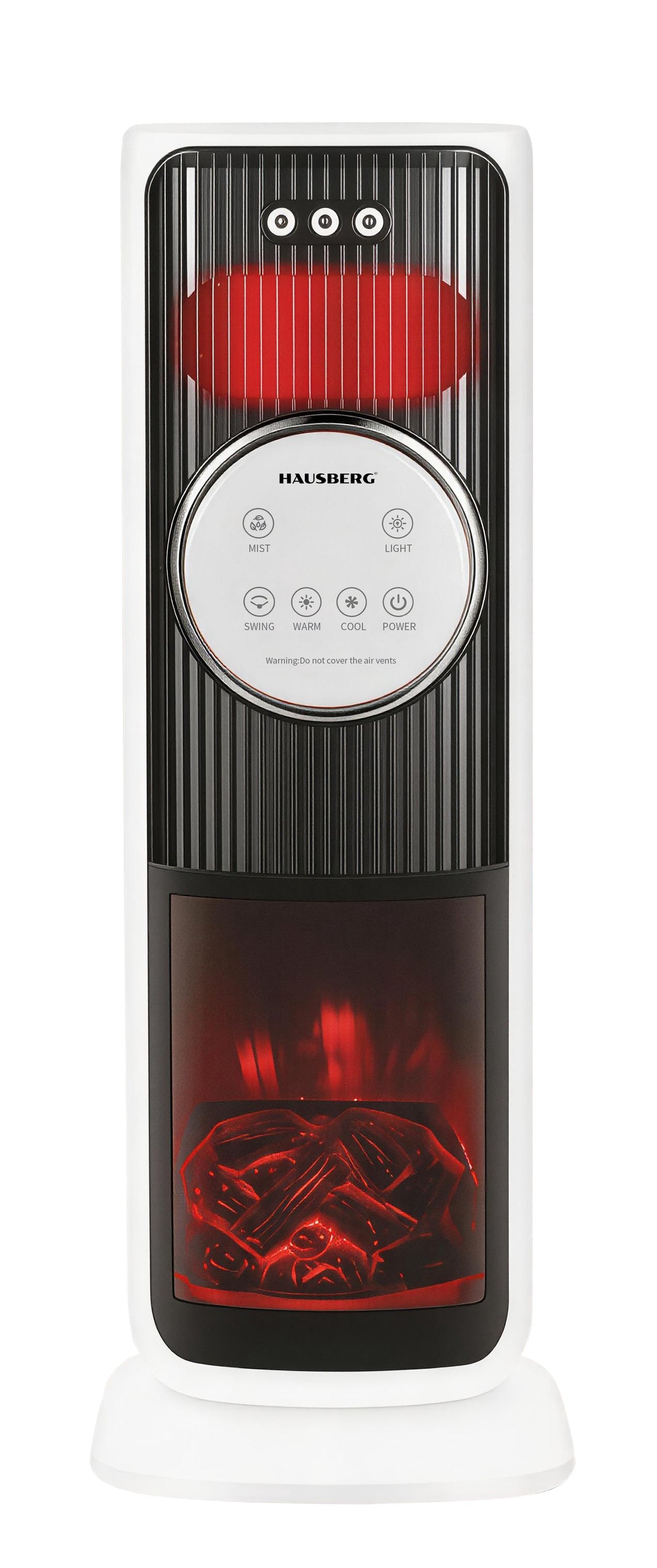 Hausberg HB-8233NG digitális torony hősugárzó, ventilátorral és lánghatással