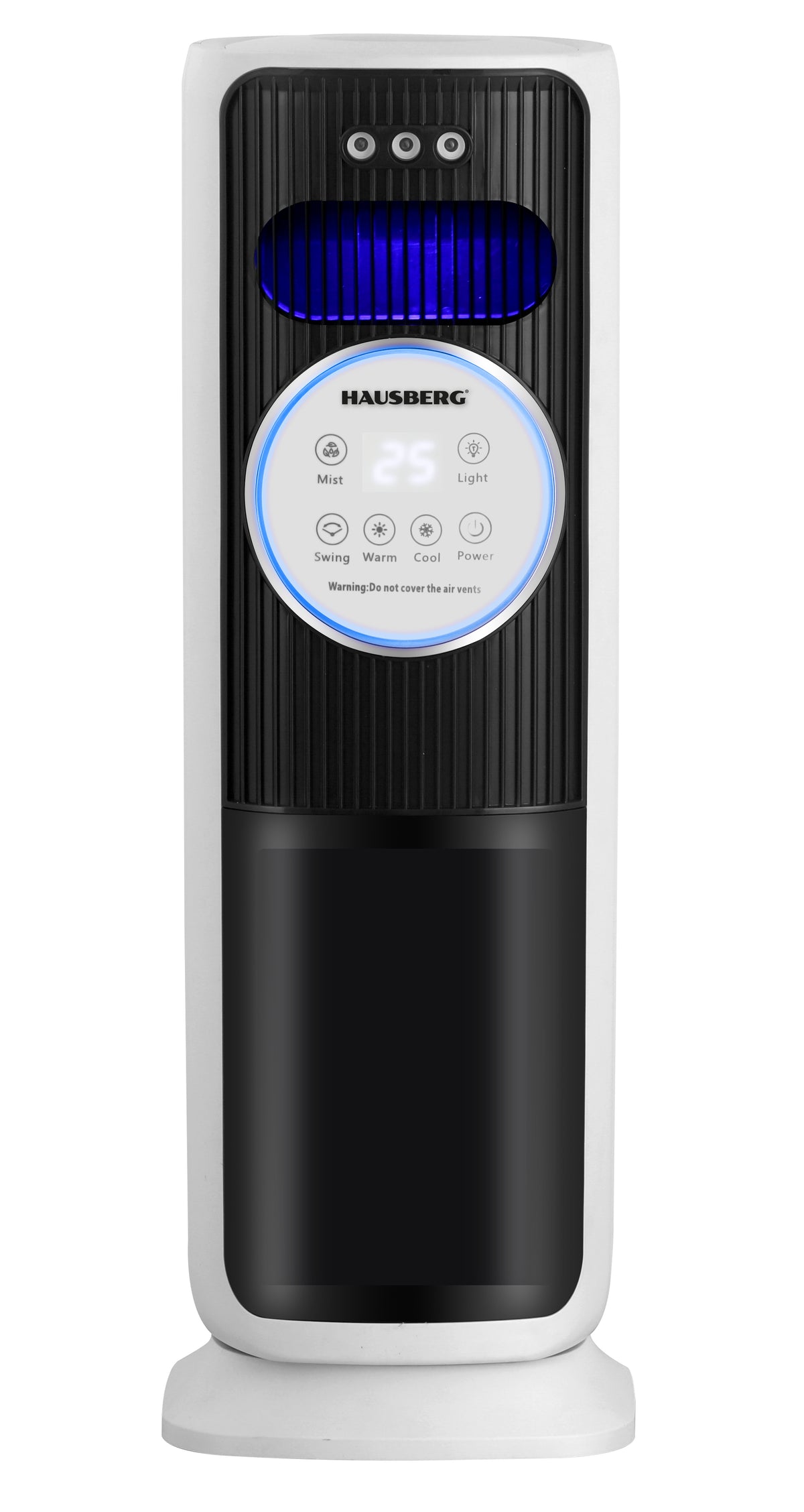 Hausberg HB-8233NG digitális torony hősugárzó, ventilátorral és lánghatással