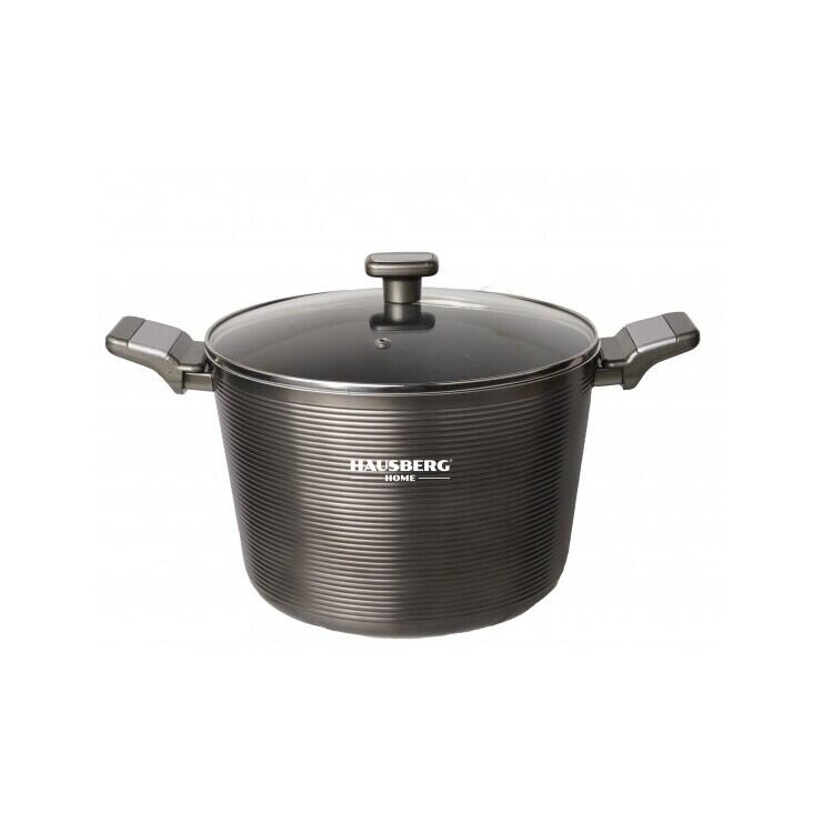 HAUSBERG HB-H760GR 7 részes edénykészlet, tapadásmentes bevonat, bakelit fogantyú, 2.5L - 7.7L