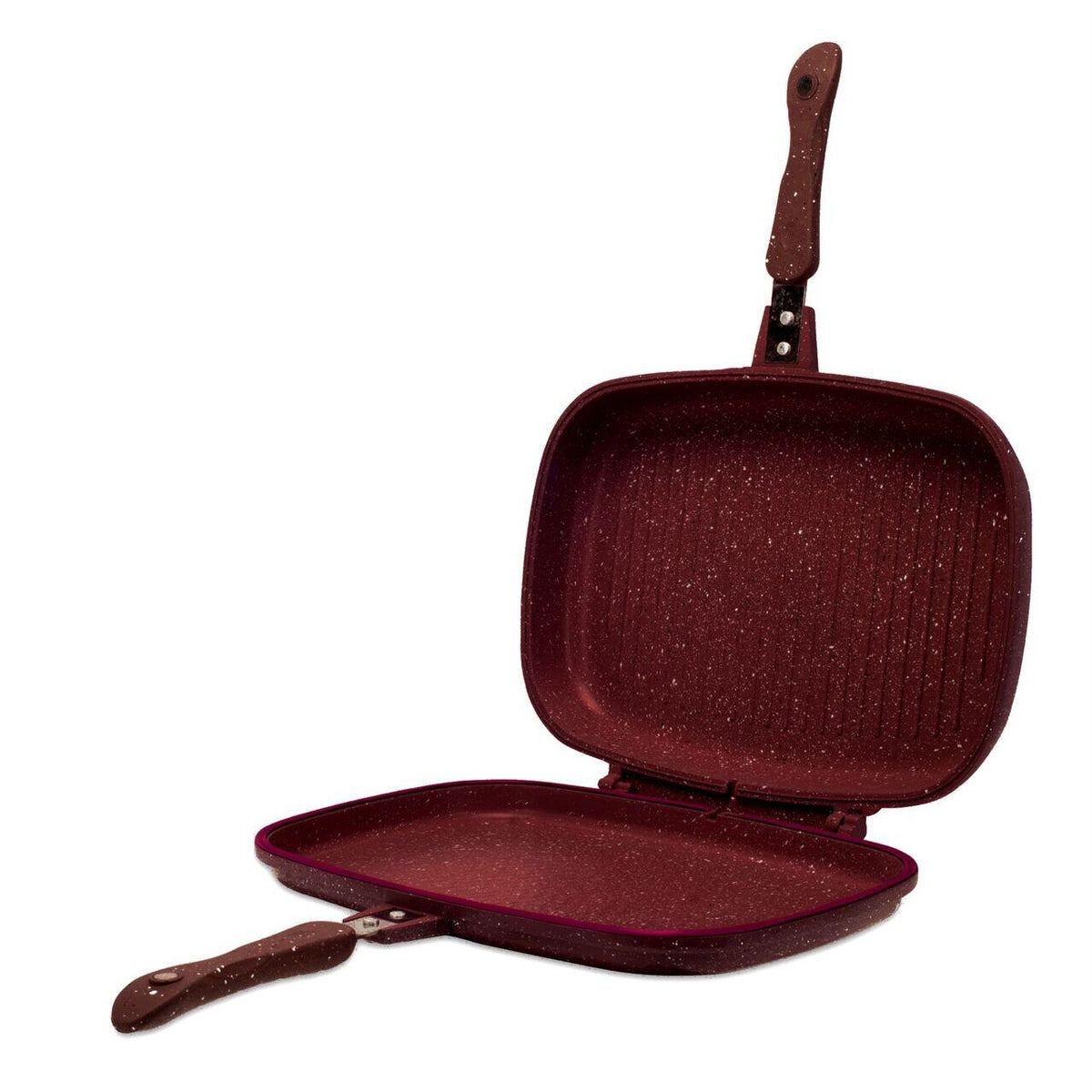 Hausberg HB-H1540MR Dupla Grill Serpenyő, 36 cm, Tapadásmentes Márvány Belső Bevonat