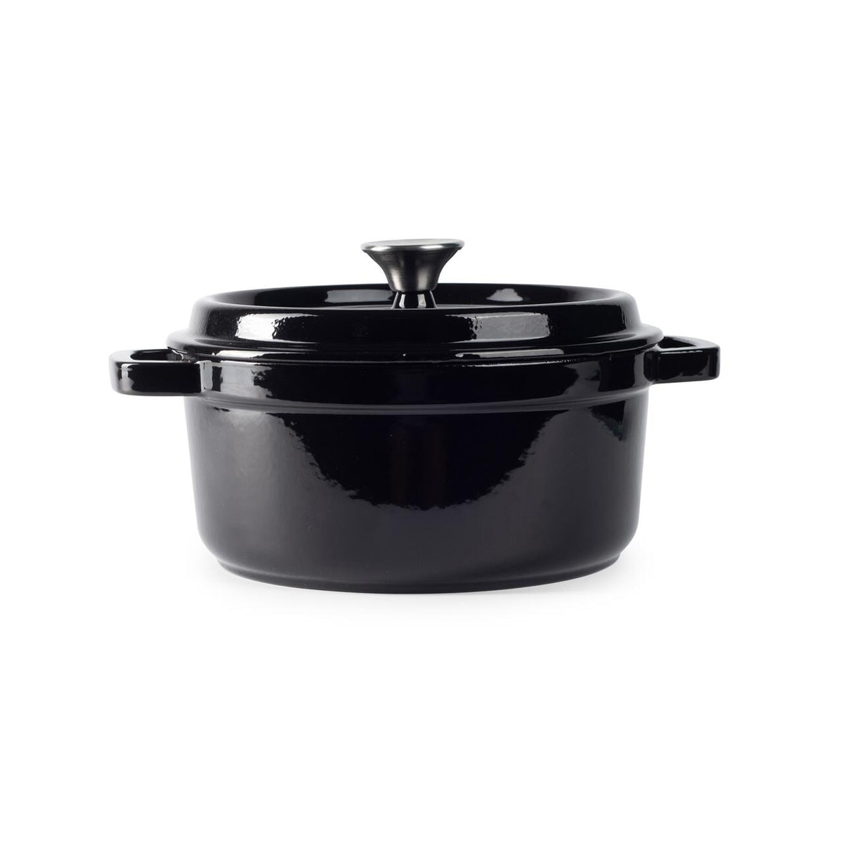 Hausberg HB-H742NG zománcozott öntöttvas lábas, 22 cm, 3 l, fekete