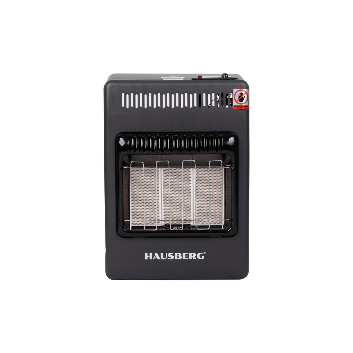 Mini gáztűzhely PB gázra HAUSBERG HB-1023NG, piezo gyújtású, 3 kerámia fűtőlappal, teljesítménye 4.2kW, automatikus gázleállító rendszerrel