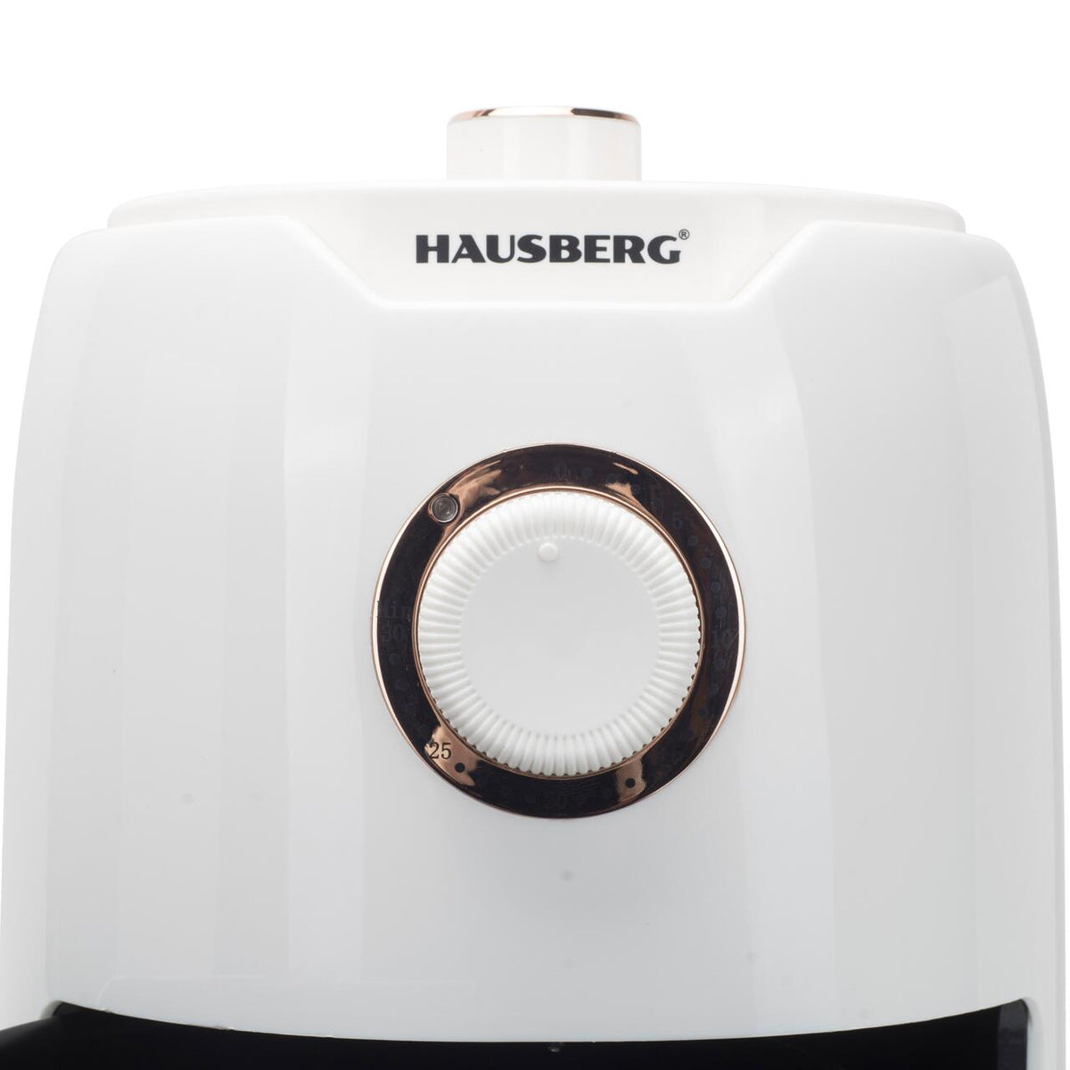 HAUSBERG HB-2351 forrólevegős sütő, 1000-1200 W, 2,6 liter, 30 perces időzítő, automatikus kikapcsolás, fényjelző, állítható termosztát 80-200 C°, túlmelegedés elleni védelem, csúszásmentes lábak