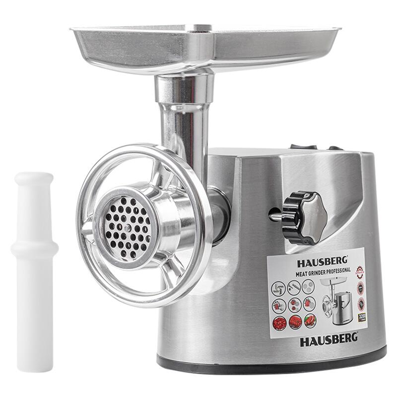 Hausberg HB-3445 húsdaráló, 3200W, 2kg/perc, zöldségnyomó, alumínium ház, réz motor