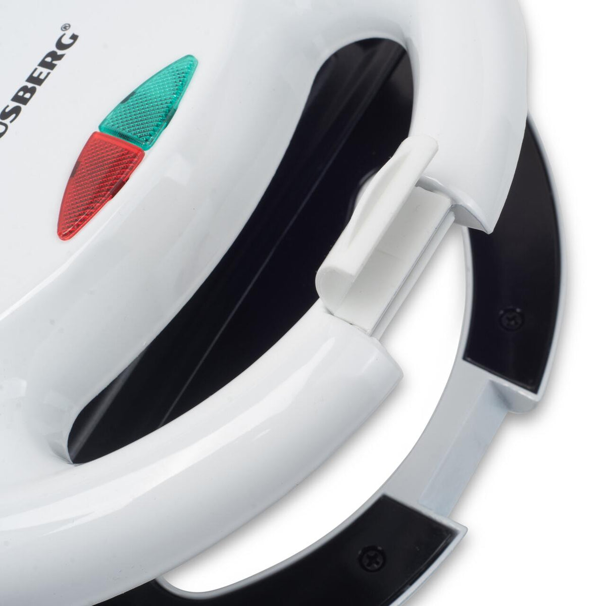 Hausberg HB-3522AB szendvicssütő, 1200 W, fehér színű, LED-es visszajelző, grill modell