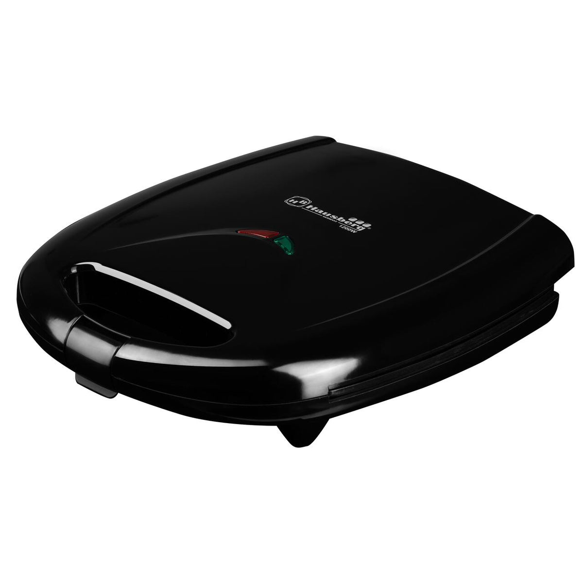Hausberg HB-3522NG szendvicssütő, 1200 W, fekete, LED-es figyelmeztetés, grillmodell