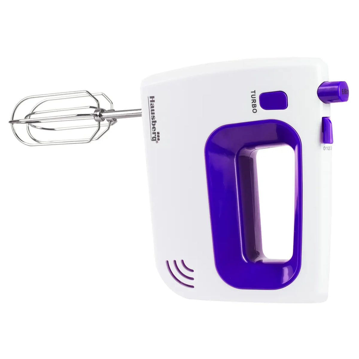 HAUSBERG HB-4120MV kézi mixer, 300W, 5 sebességfokozat + turbó, tartozékokkal, lila
