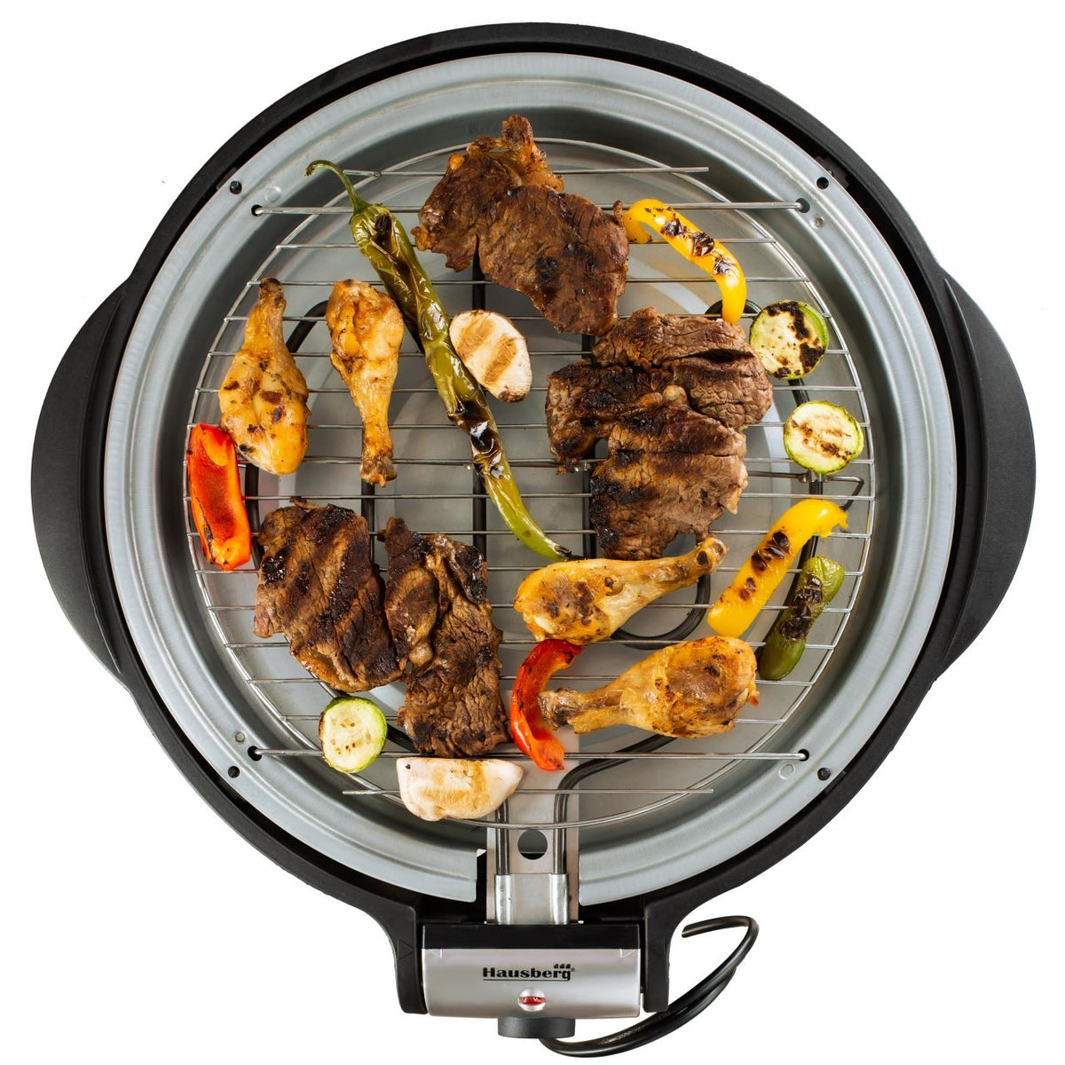 HAUSBERG HB-540 elektromos grillsütő, 1600W, fekete