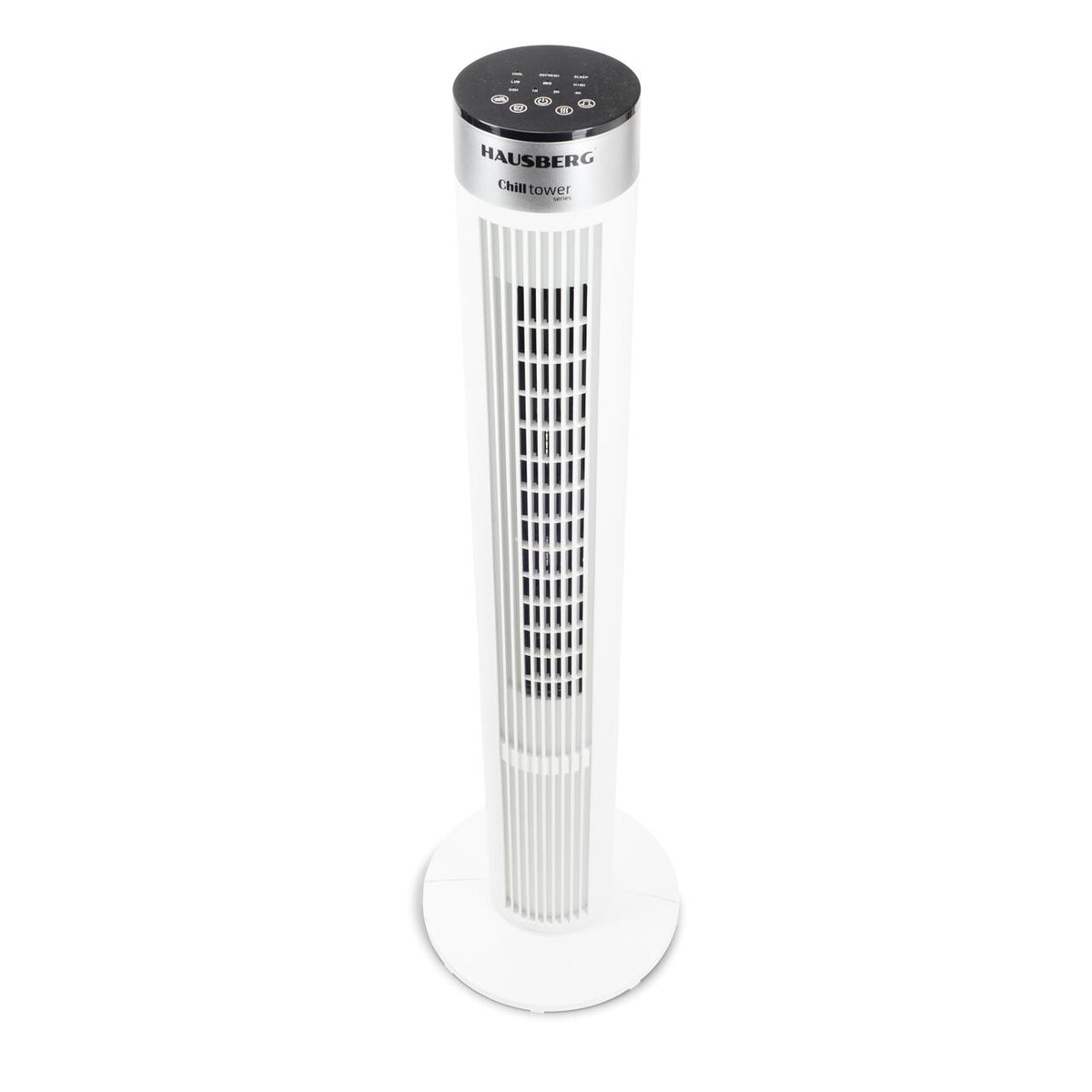 HAUSBERG HB-5952AB toronyventilátor, 55W, 38 inch, 3 sebességfokozat, 24 órás időzítő, LED, oszcilláció, távirányító