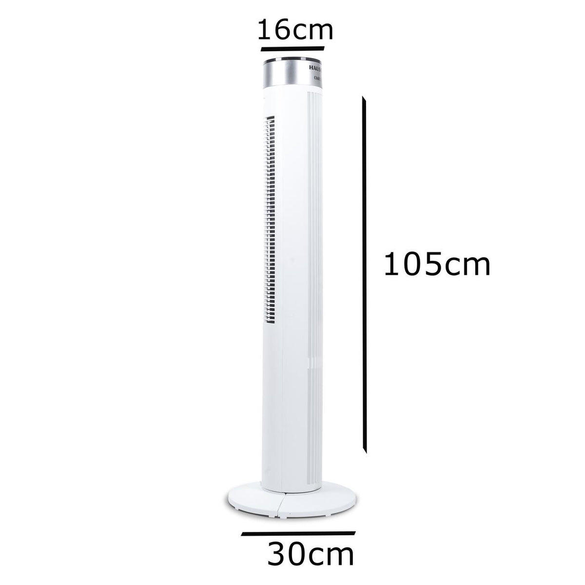 HAUSBERG HB-5952AB toronyventilátor, 55W, 38 inch, 3 sebességfokozat, 24 órás időzítő, LED, oszcilláció, távirányító