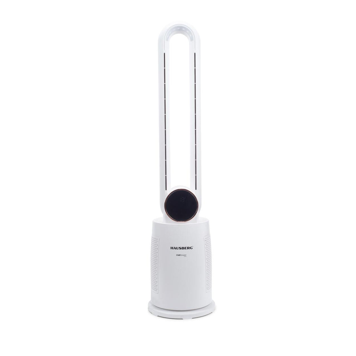 HAUSBERG HB-5957AB digitális oszcilláló ventilátor, 65W, 12 sebességfokozat, 4 program, negatív ionizáció, 12 órás időzítő, 40°-os oszcilláció, LED, távirányító