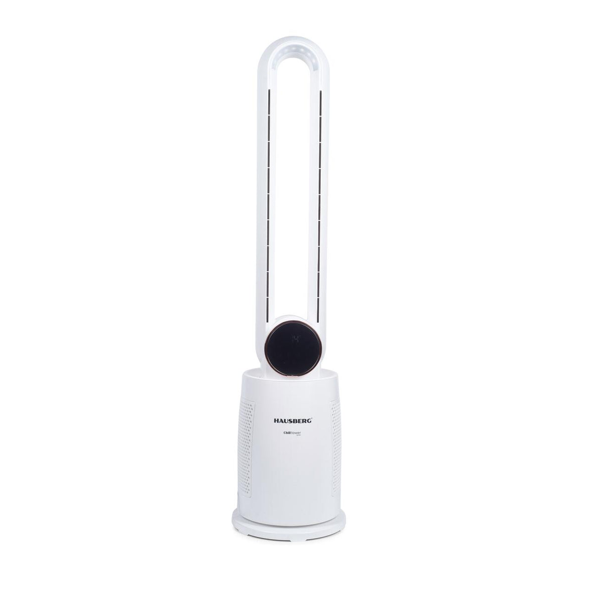 HAUSBERG HB-5957AB digitális oszcilláló ventilátor, 65W, 12 sebességfokozat, 4 program, negatív ionizáció, 12 órás időzítő, 40°-os oszcilláció, LED, távirányító