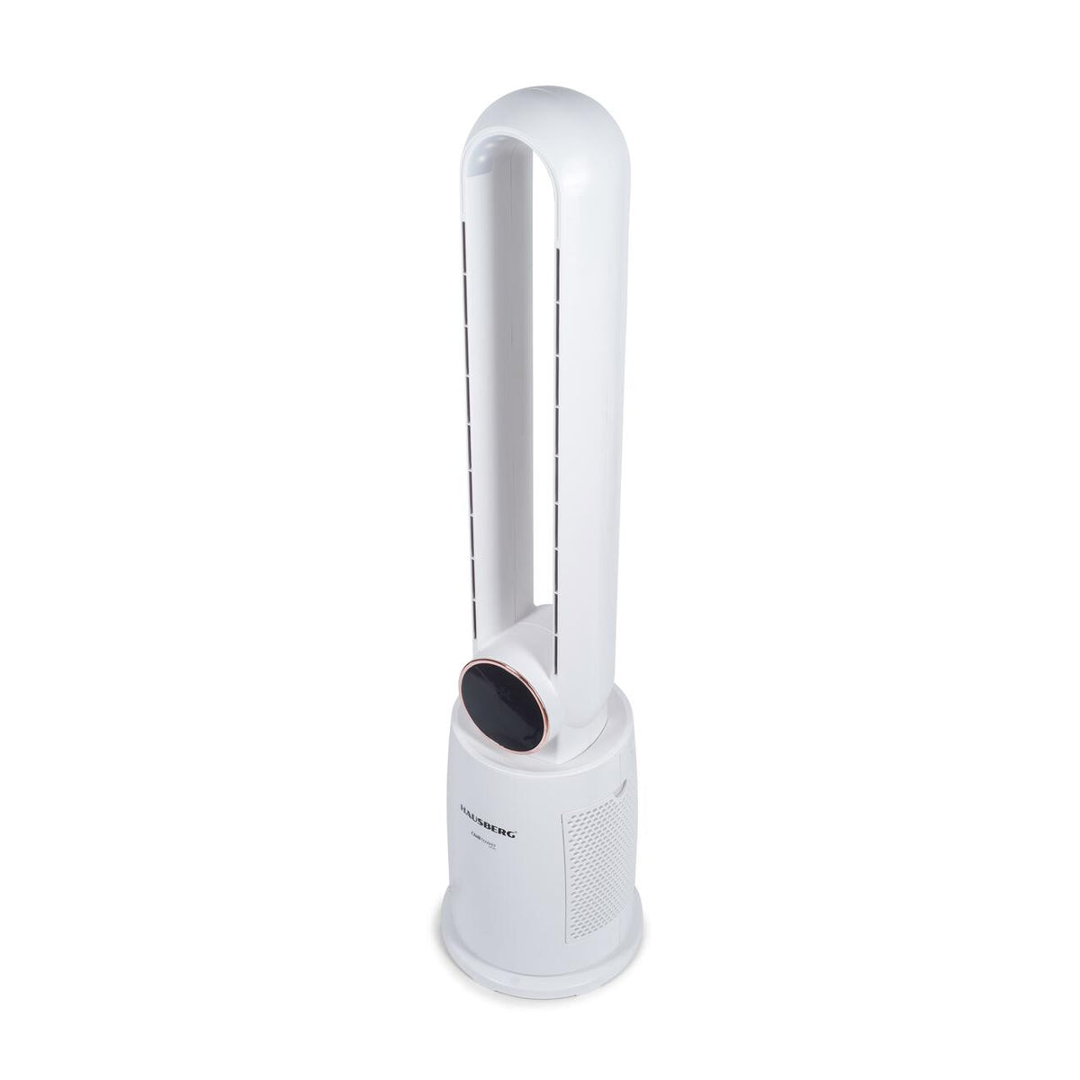 HAUSBERG HB-5957AB digitális oszcilláló ventilátor, 65W, 12 sebességfokozat, 4 program, negatív ionizáció, 12 órás időzítő, 40°-os oszcilláció, LED, távirányító