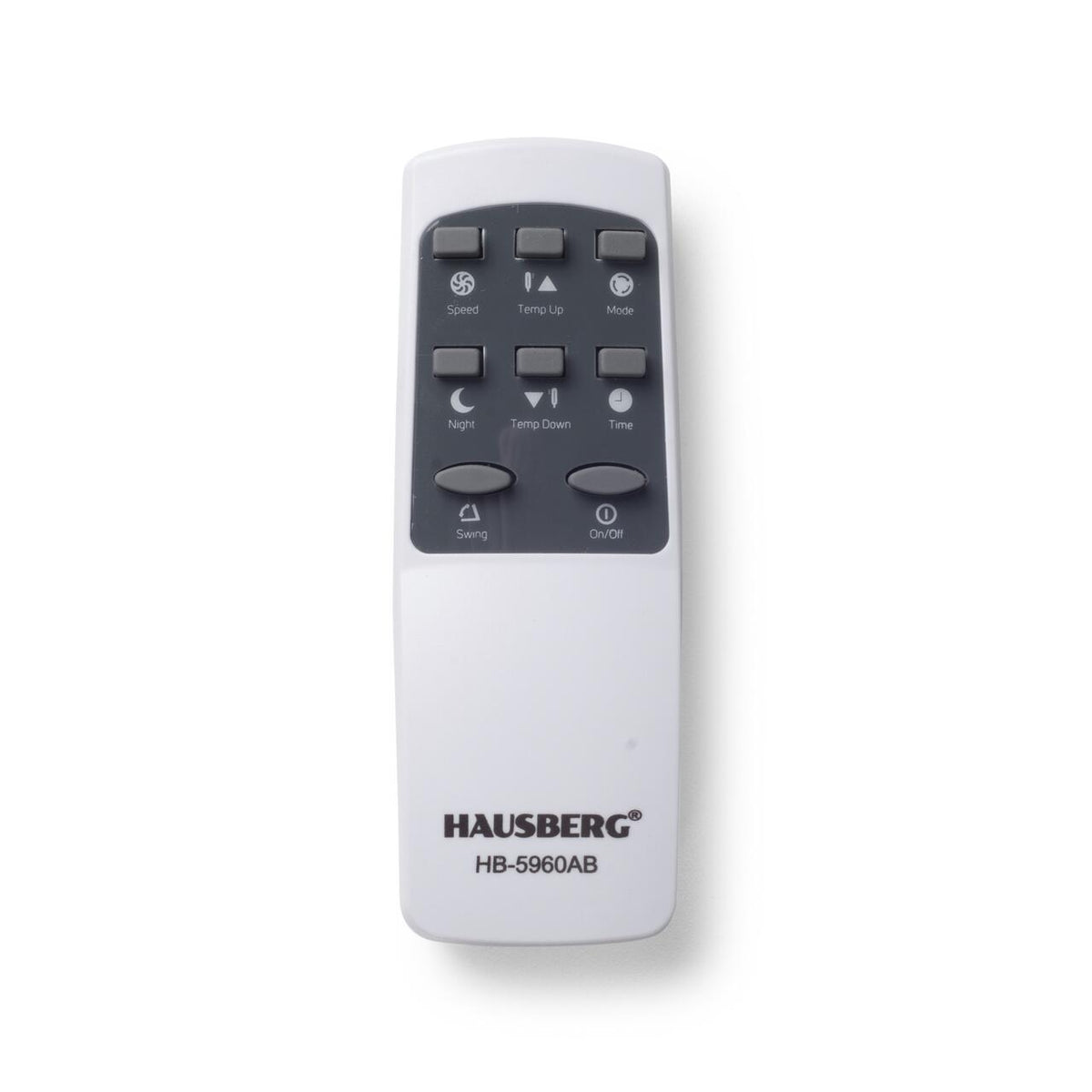 Hausberg HB-5962AB hordozható léghűtő, 65–80W, 7,8L tartály, 3 sebességfokozat, 60°-os oszcilláció, jégakkuk mellékelve, fehér