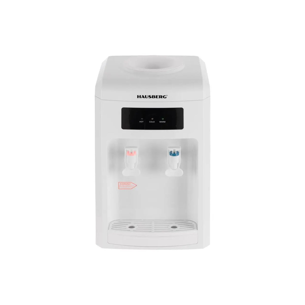 Hausberg HB-6026AB vízadagoló, 550 W fűtési teljesítmény, 80 W hűtési teljesítmény, LED-es hideg- és melegvíz-visszajelzők, automata termosztát, fehér