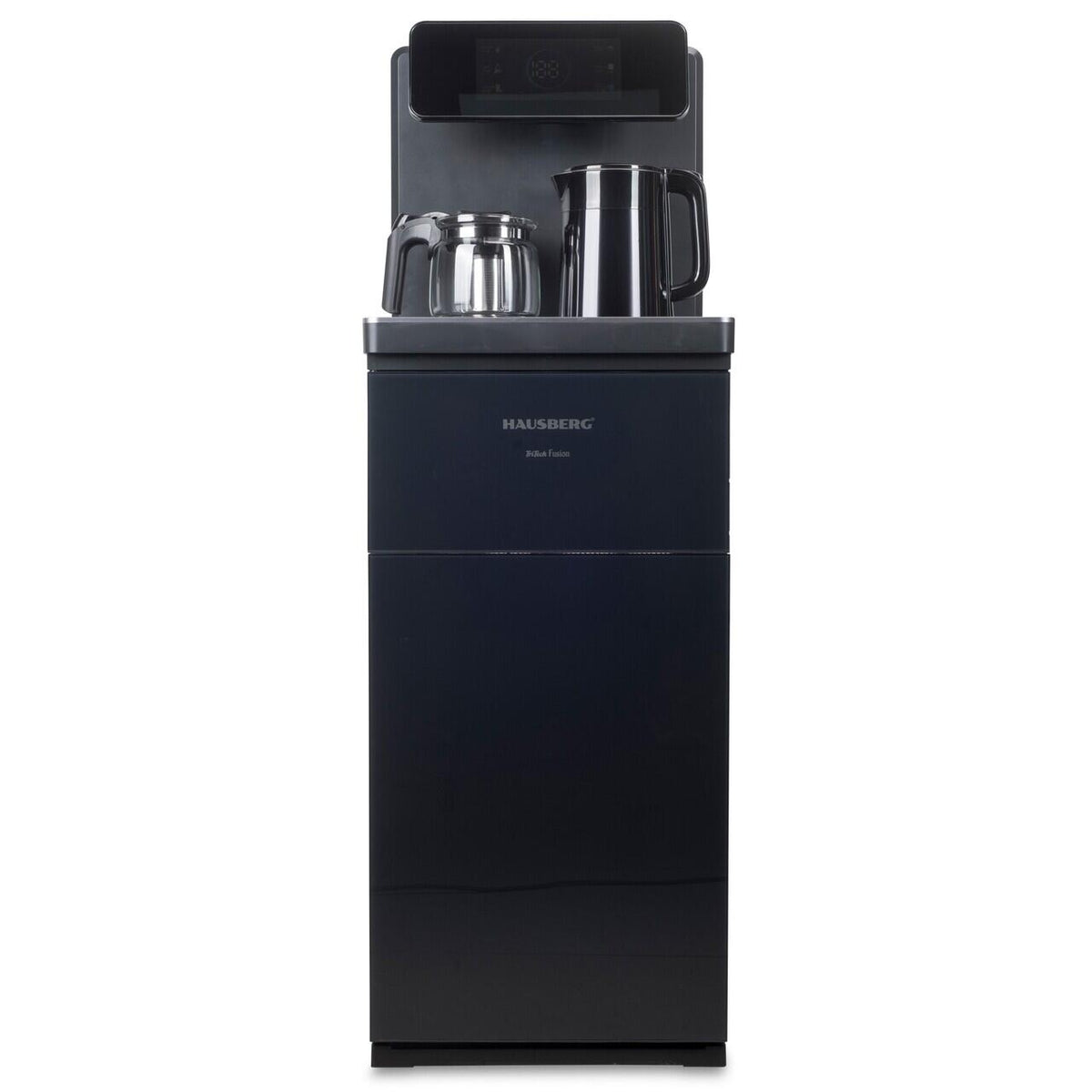 HAUSBERG HB-6030NG multifunkciós álló vízadagoló, alsó palackadagolóval és Tea Bar funkcióval, hideg/meleg víz, teáskanna, vízforraló, kompresszoros hűtés