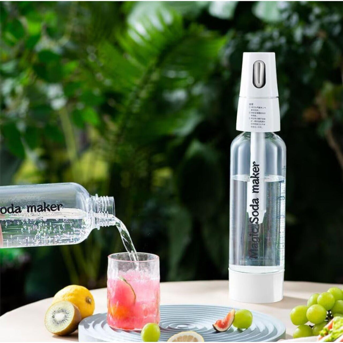Szódagép HAUSBERG HB-6042AB, 1 literes tartály, környezetbarát, fehér