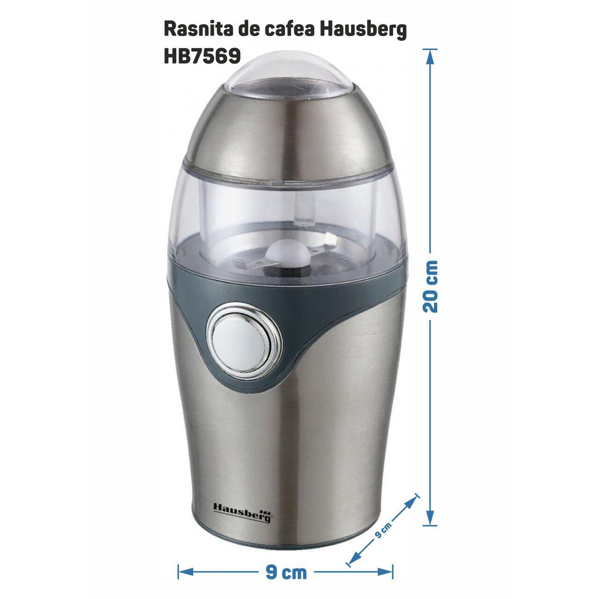 Hausberg HB7569 kávédaráló, 150W, 50 g kapacitás