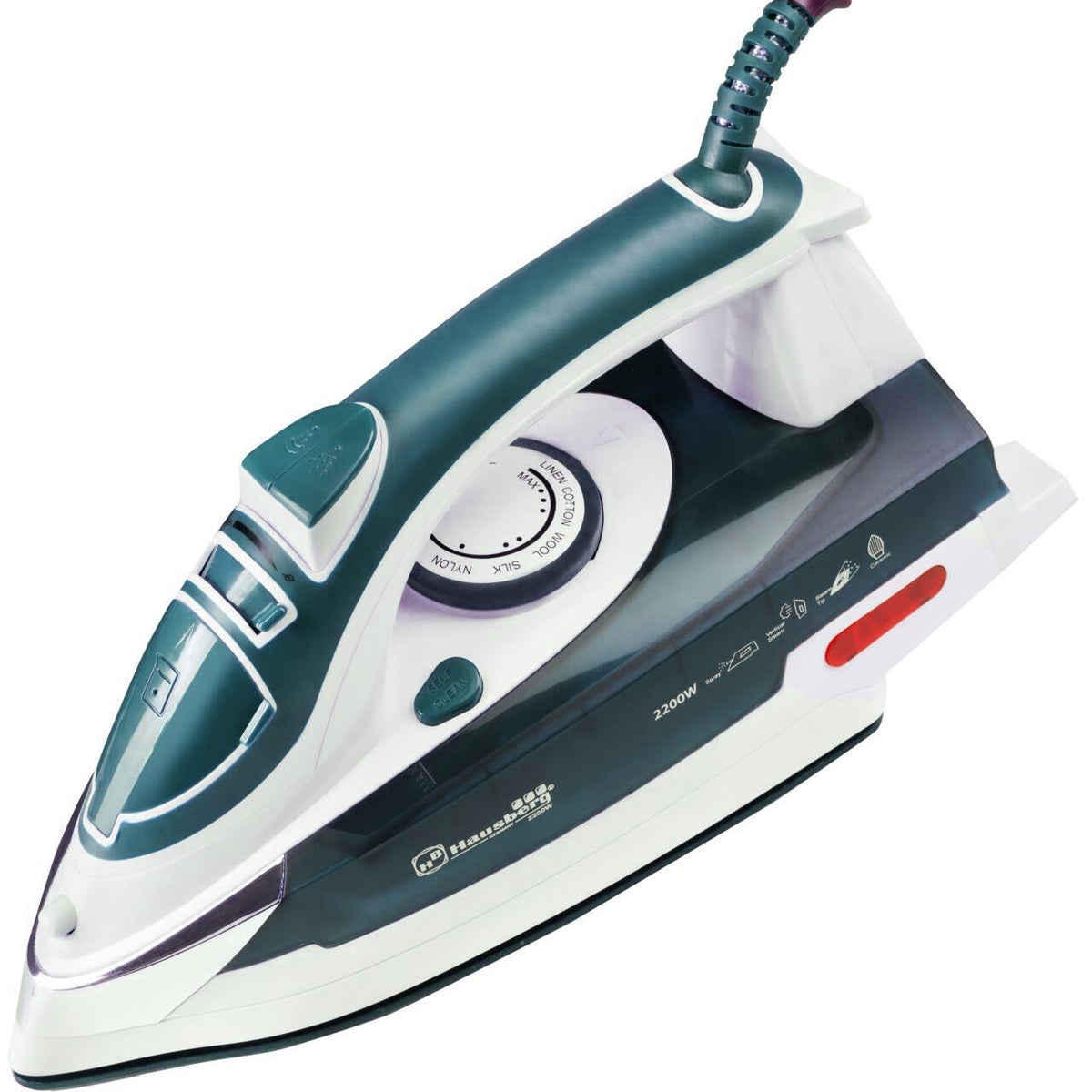 Hausberg HB-7809VR gőzölős vasaló, Ultra Slide, kerámia talp, 2300W, 390ml
