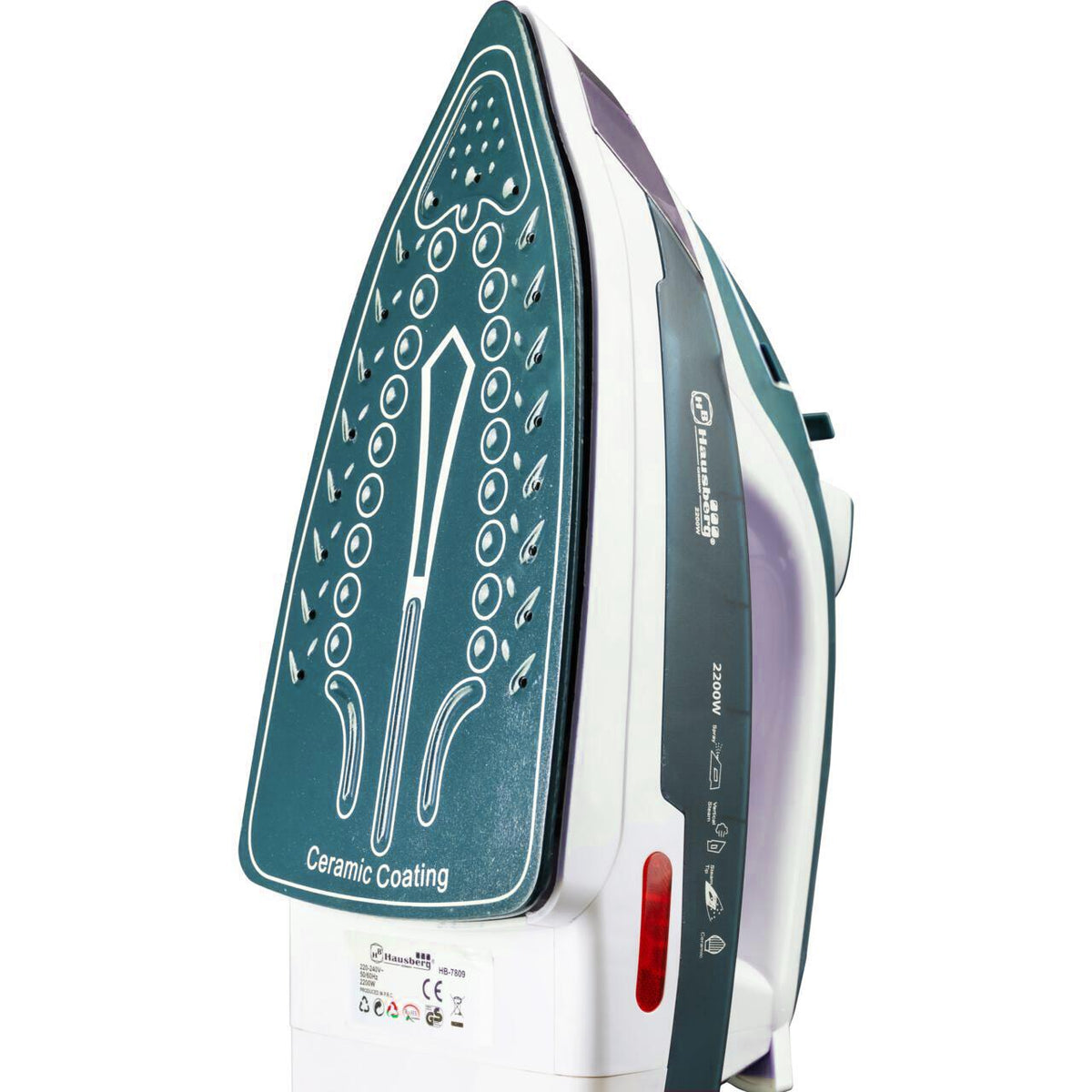 Hausberg HB-7809VR gőzölős vasaló, Ultra Slide, kerámia talp, 2300W, 390ml