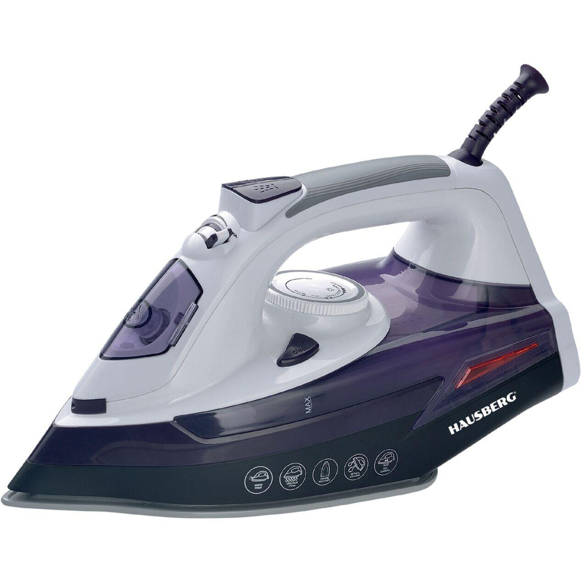 Hausberg HB-7813MV Vasaló, Vízkőmentes, Kerámia, 300ml Víztartály, 2000-2300W