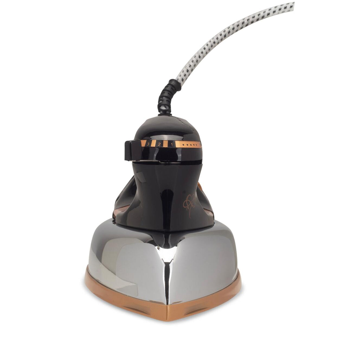 Retro vasaló HAUSBERG HB-7817NG, 1000-1200W, Kerámiabevonatú öntött talp, Termosztát, 6 hőmérséklet-beállítás, Jelzőfény, Túlmelegedés elleni védelem, Hőmérséklet 200°C