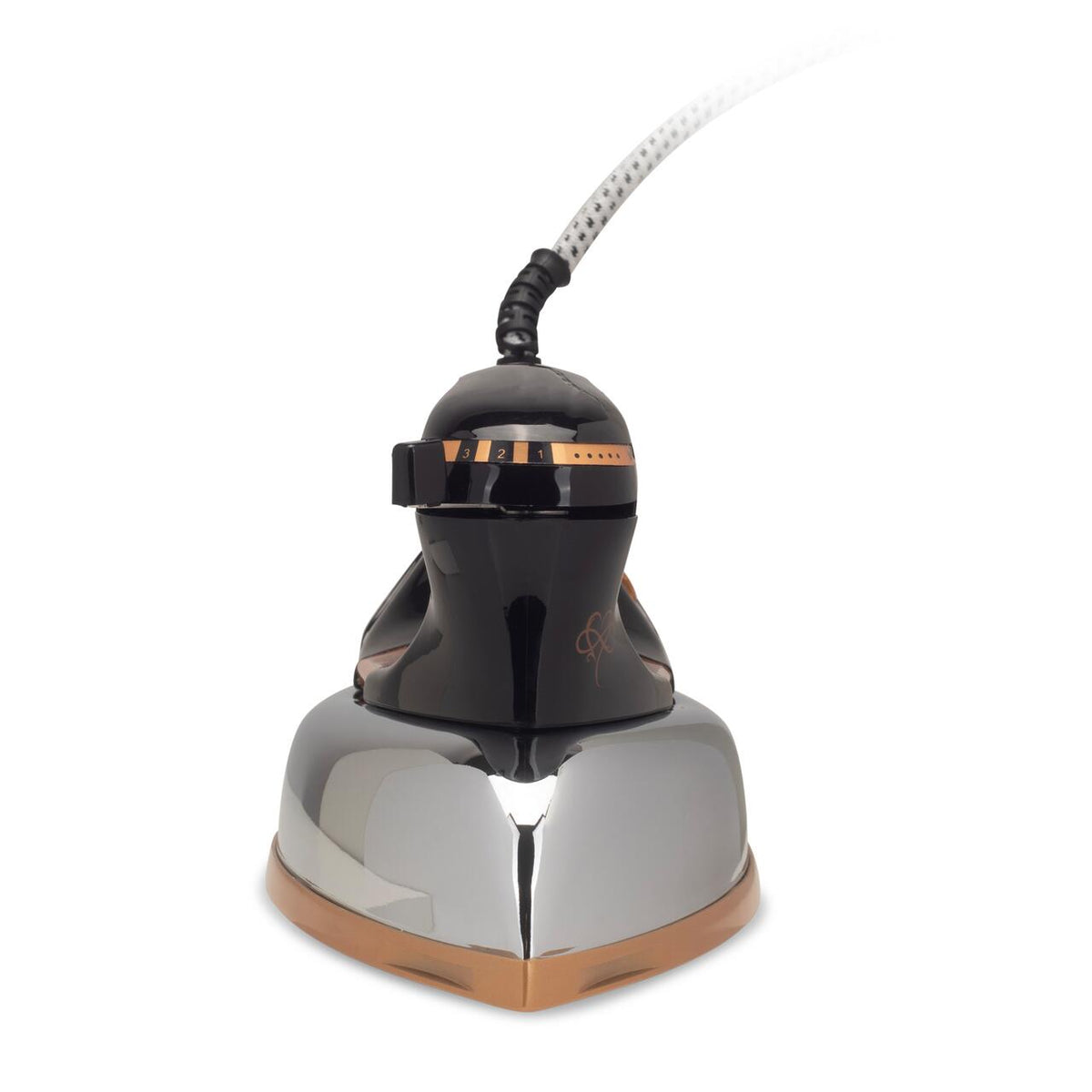 Retro vasaló HAUSBERG HB-7817NG, 1000-1200W, Kerámiabevonatú öntött talp, Termosztát, 6 hőmérséklet-beállítás, Jelzőfény, Túlmelegedés elleni védelem, Hőmérséklet 200°C