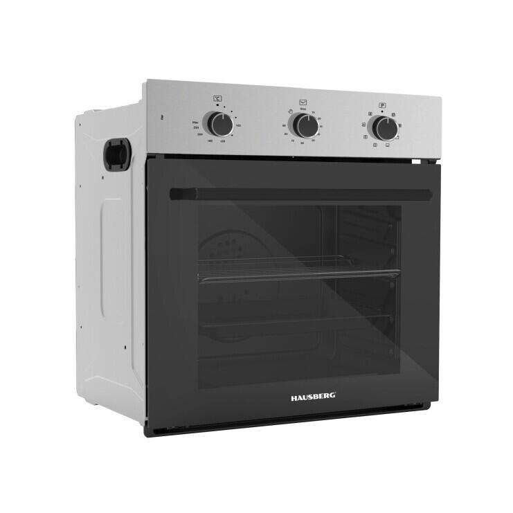 Hausberg HB-8044IN beépíthető elektromos sütő, 58L, 1600W, ventilátor, 9 program, inox