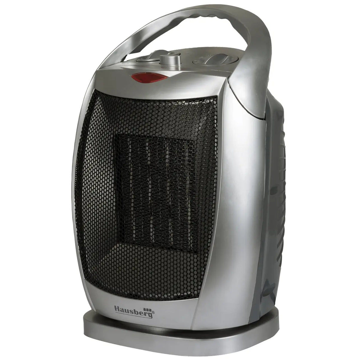 HAUSBERG HB-8770 kerámia hősugárzó, 1500W, állítható termosztát, 2 sebességfokozat, ventilátor funkció, felborulás elleni védelem, csendes, hordozófogantyú