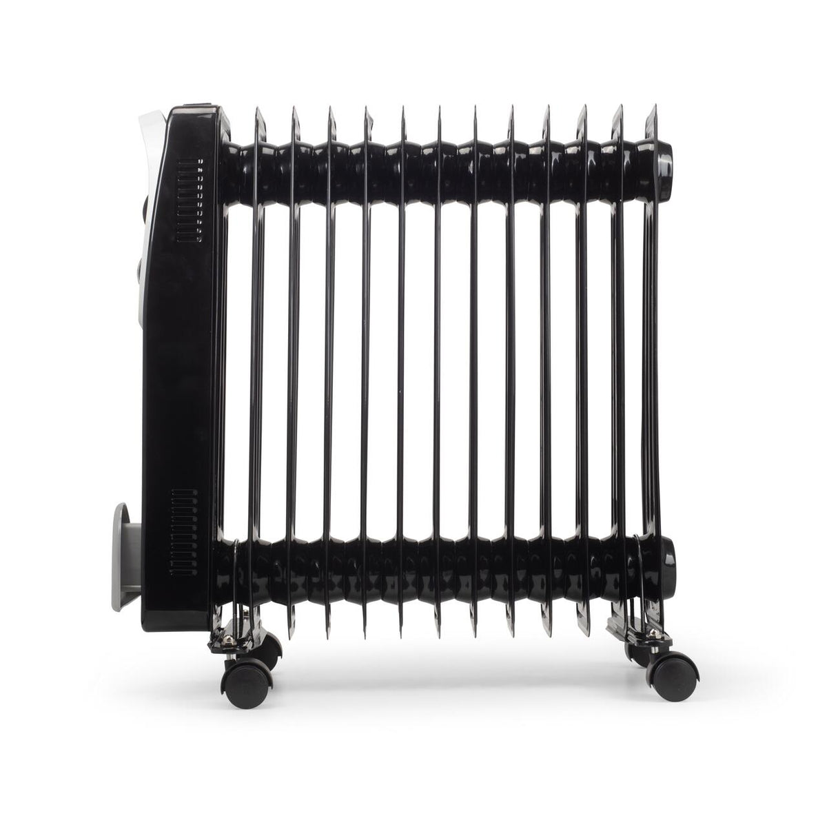 HAUSBERG HB-8913NG elektromos olajradiátor, 2500 W, 13 tagú, 3 teljesítményfokozat, Állítható termosztát, Túlmelegedés elleni védelem, Felborulás elleni védelem, Működésjelző lámpa