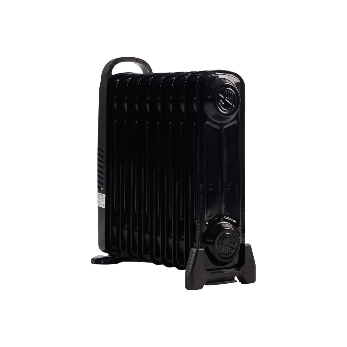 HAUSBERG HB-8945 olajradiátor, egy fűtési fokozat, 1000-1200 W, 9 tag 110 mm x 330 mm, állítható termosztát, fogantyú és görgők a könnyű mozgatáshoz, működésjelző fény