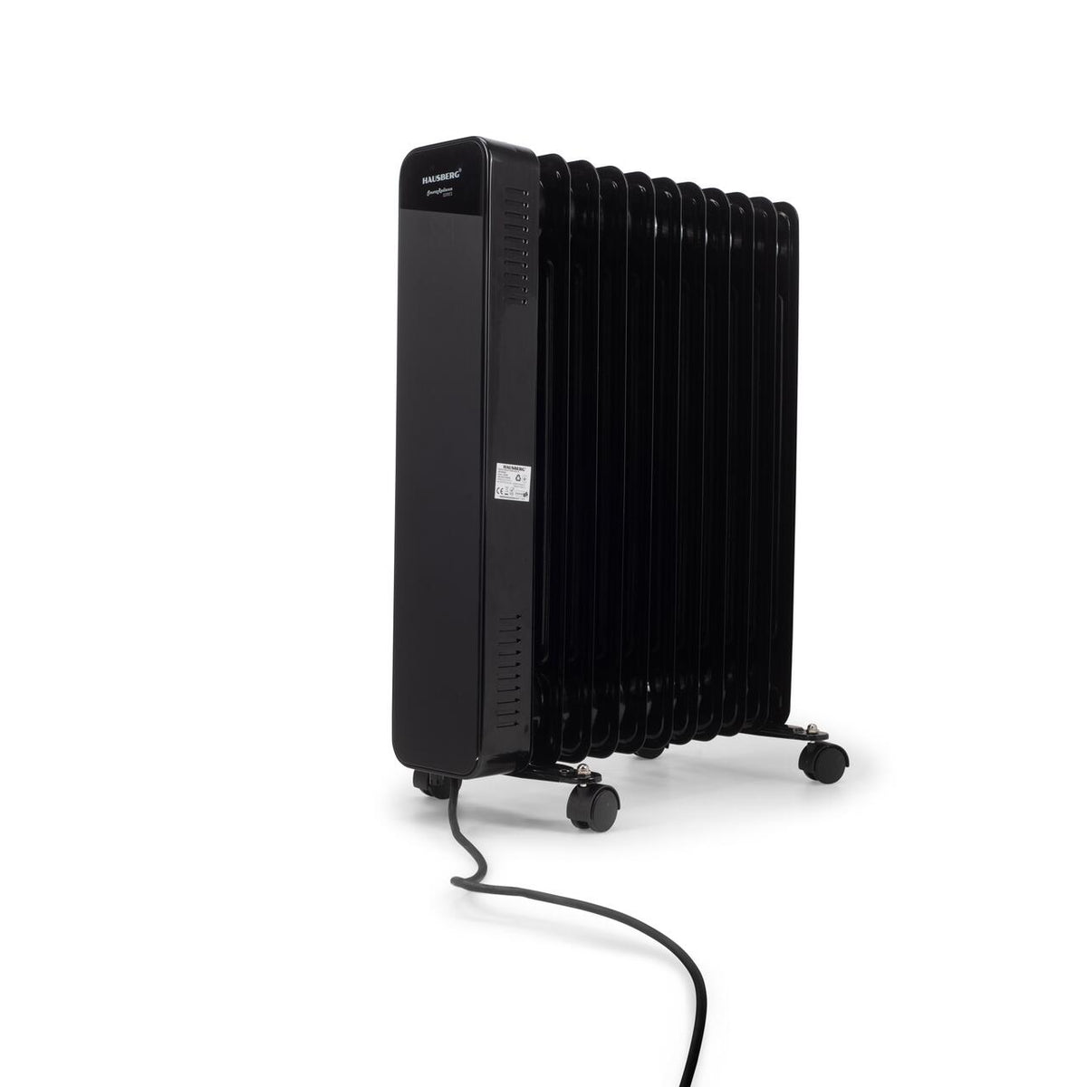 HAUSBERG HB-8955NG digitális elektromos radiátor távirányítóval, 2500W, 11 tag, 3 fokozat, elektronikus termosztát, túlmelegedés elleni védelem, felborulás elleni védelem