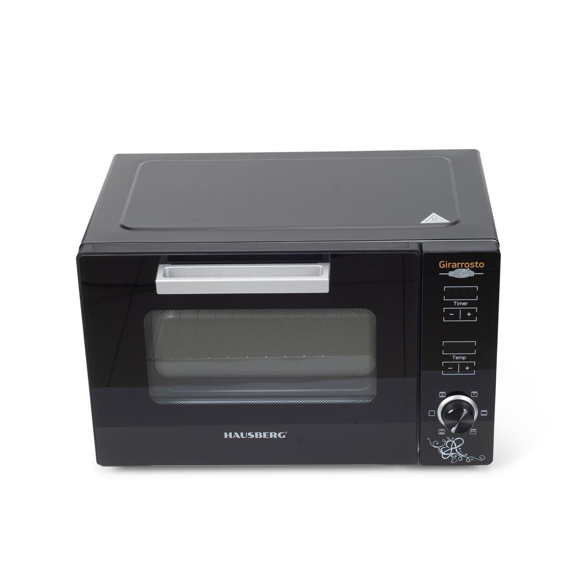 HAUSBERG HB-9260 digitális elektromos sütő forgónyárssal és ventilátorral, 1800W, Turbo, 48L kapacitás, 230 Celsius fok hőmérséklet-szabályozás, Belső világítás