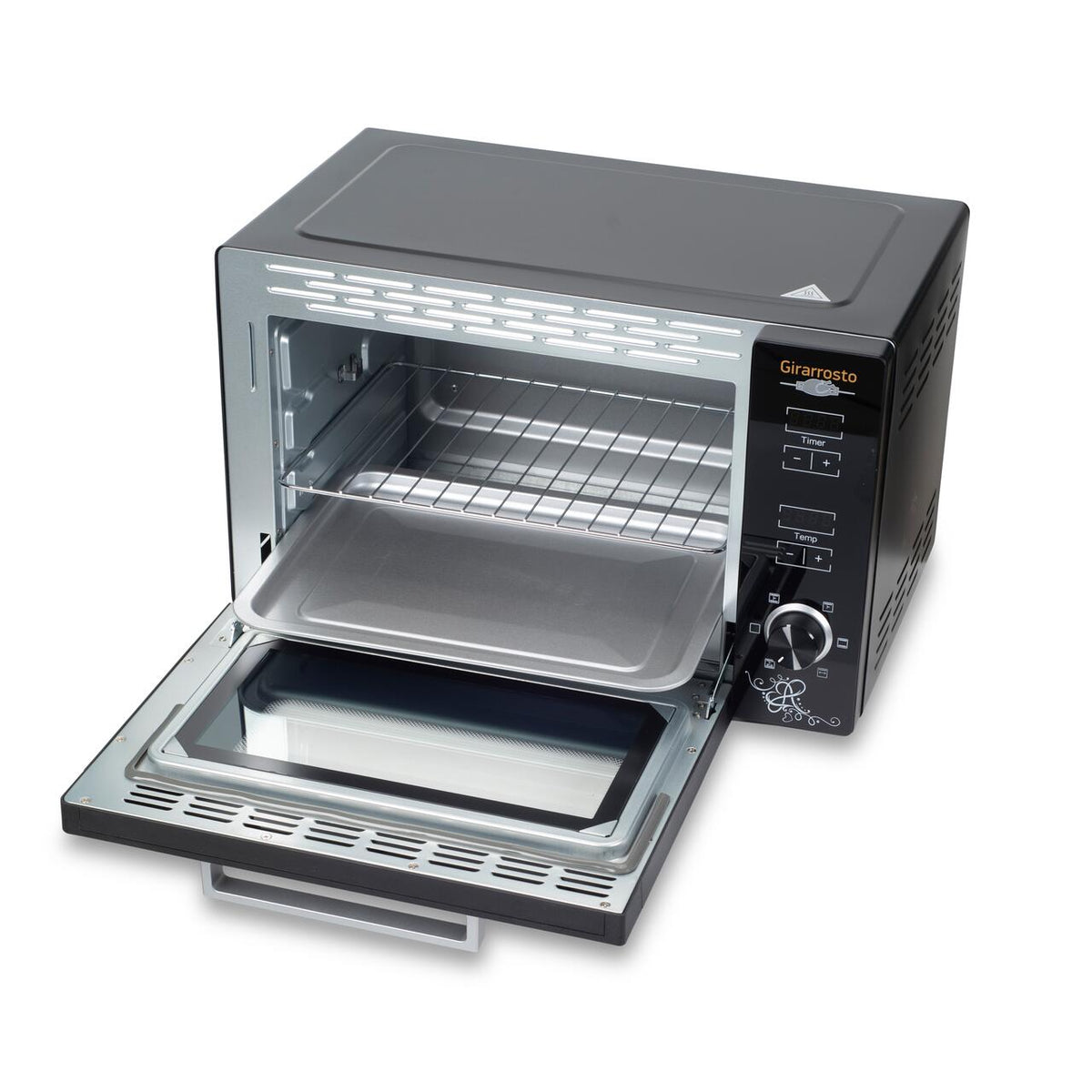 HAUSBERG HB-9260 digitális elektromos sütő forgónyárssal és ventilátorral, 1800W, Turbo, 48L kapacitás, 230 Celsius fok hőmérséklet-szabályozás, Belső világítás