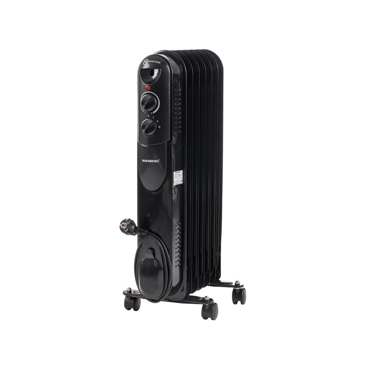 HAUSBERG HB-8905 olajradiátor, 3 fokozat, max. 1500 W, 7 tag, állítható termosztát