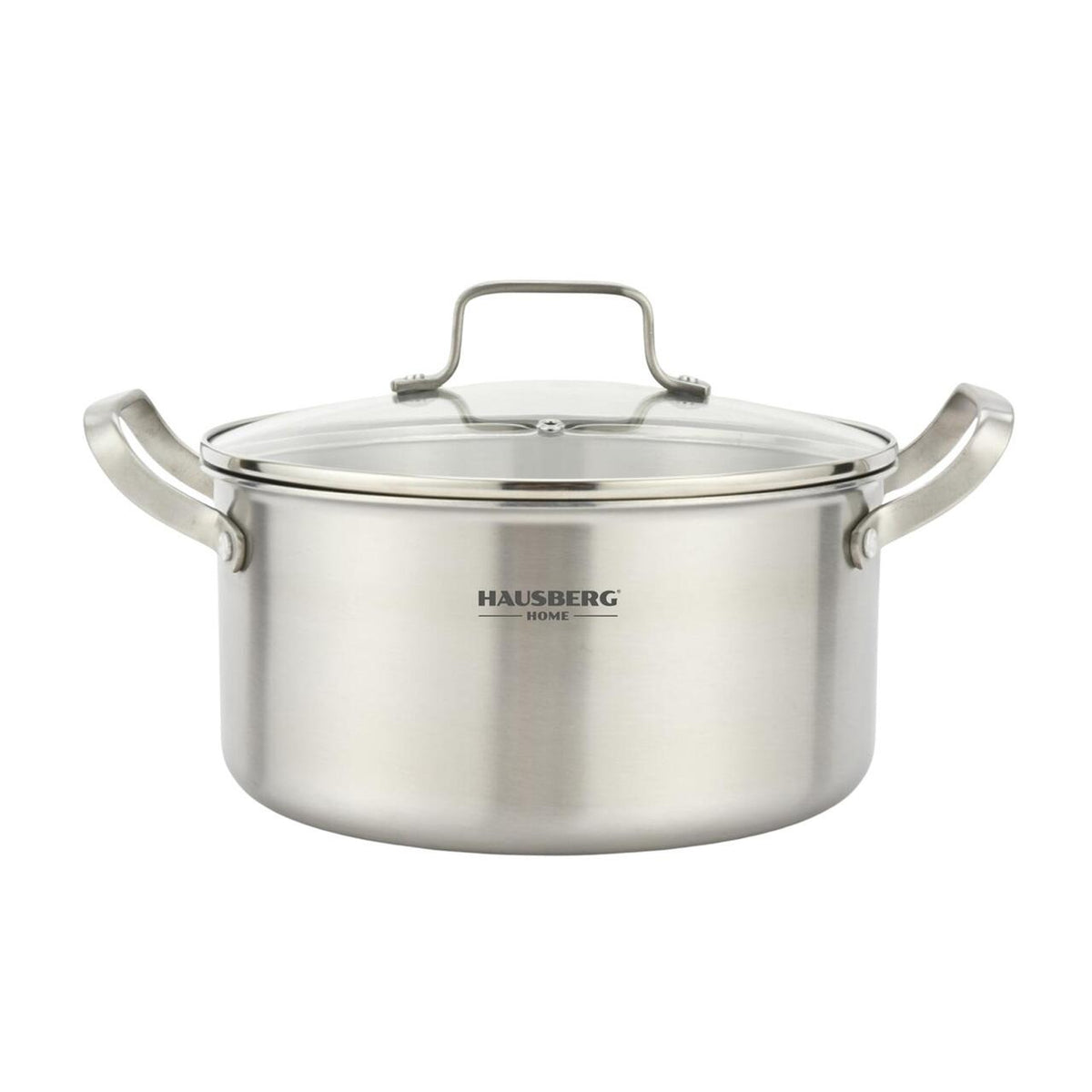 Hausberg HB-HLUX775 3-rétegű nemesacél lábas, 24 cm, 5,1 l, méhsejtes szerkezet, tapadásmentes, minden főzőlaphoz