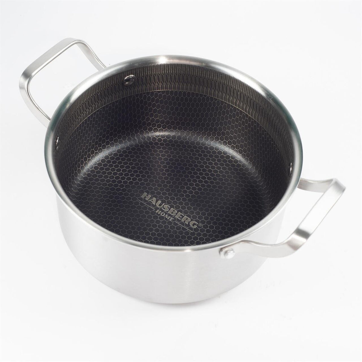 Hausberg HB-HLUX777 3-rétegű nemesacél lábas, 26 cm, 6,2L, méhsejt szerkezet, tapadásmentes, indukciós