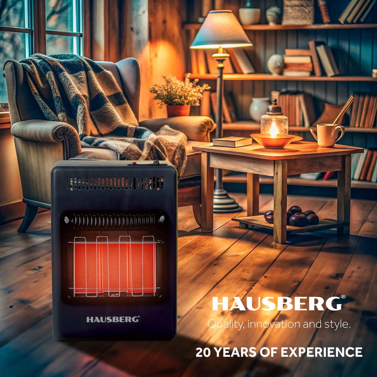 Mini gáztűzhely PB gázra HAUSBERG HB-1023NG, piezo gyújtású, 3 kerámia fűtőlappal, teljesítménye 4.2kW, automatikus gázleállító rendszerrel