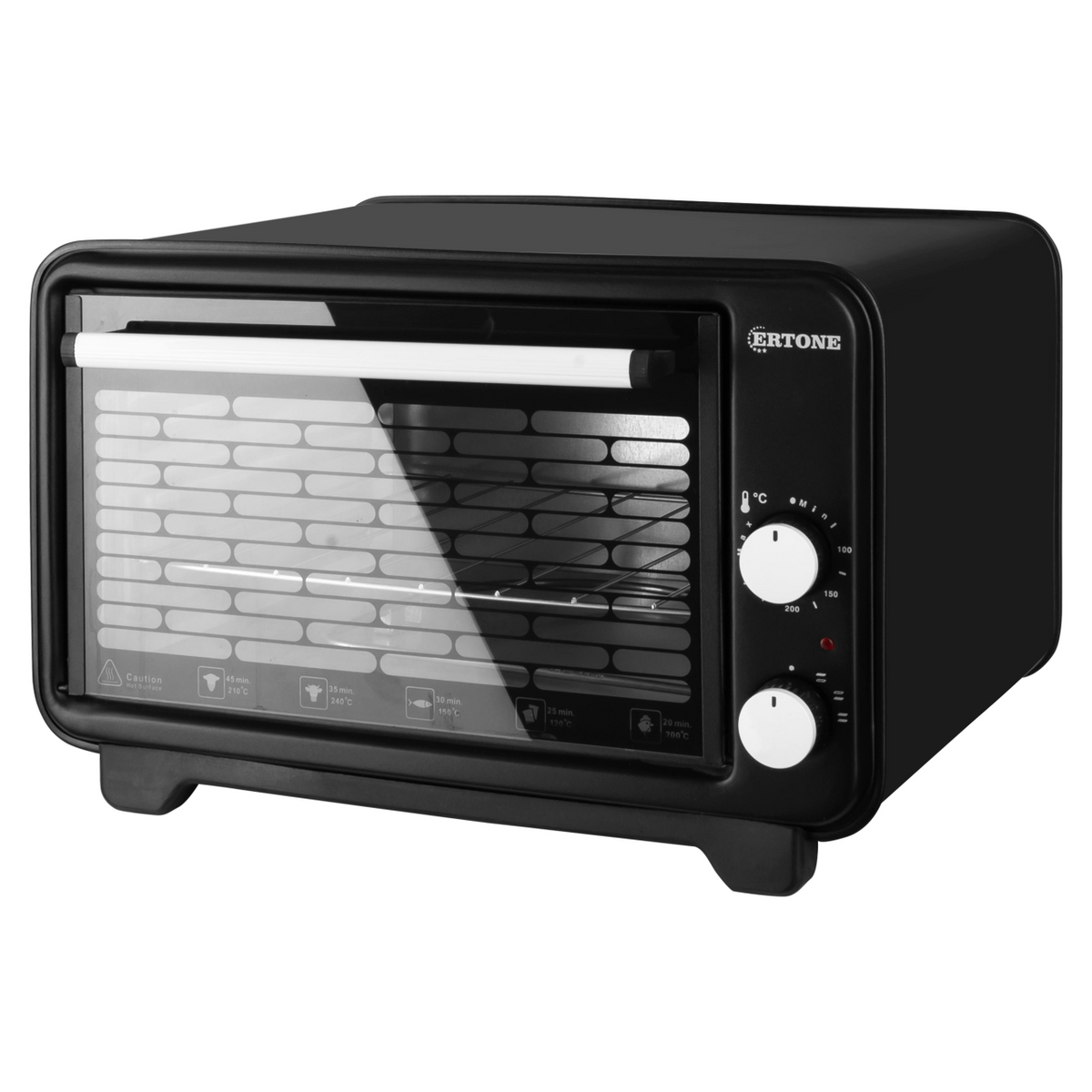 Ertone MN9135NG elektromos sütő, 36L, 1420W, termosztát, 2 tepsi, fekete