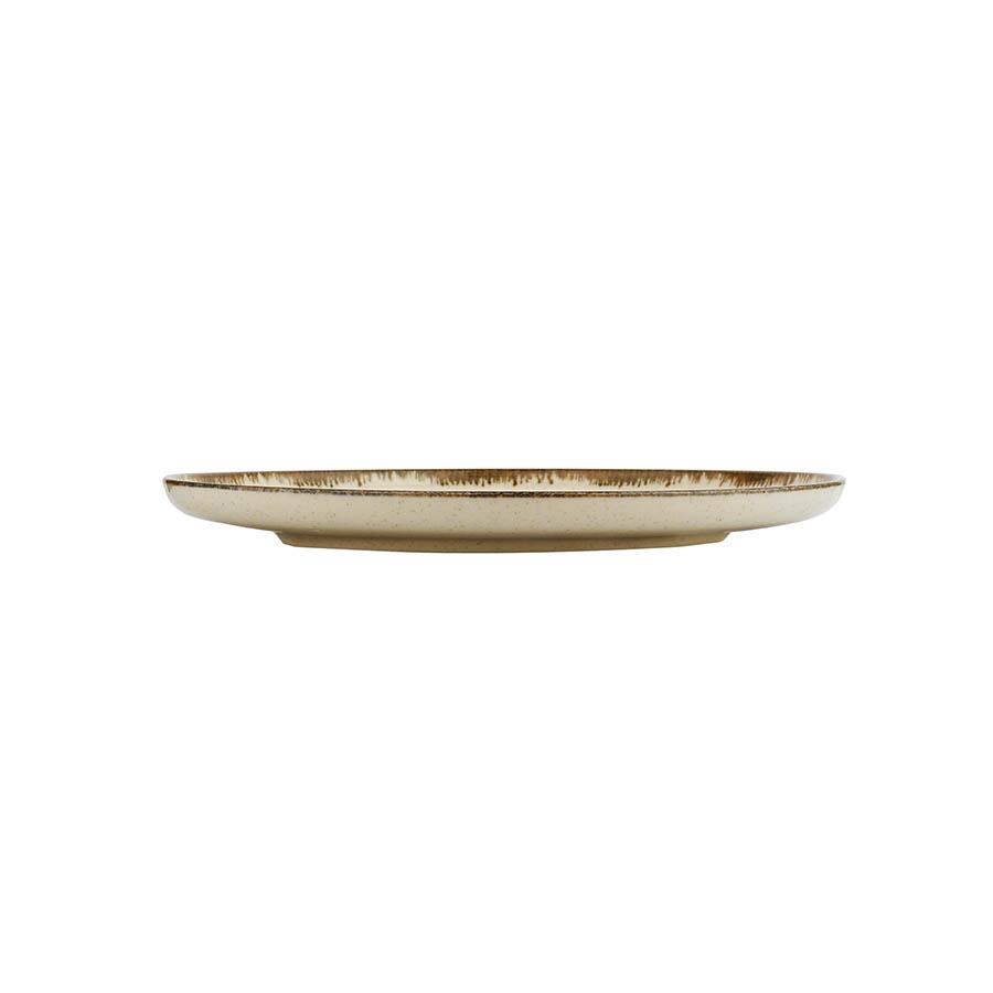 Kutahya Porselen Dotti Modern étkészlet, 24 részes, 6 személyes, porcelán, fahéj színű