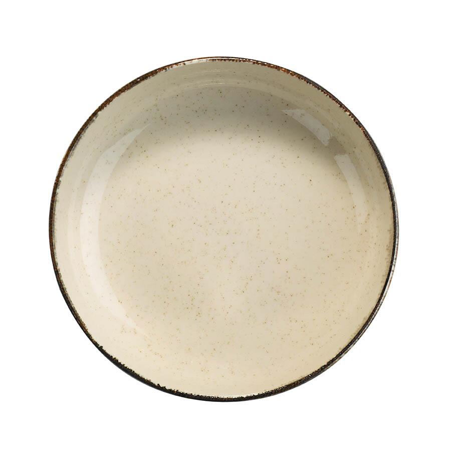 Kutahya Porselen Dotti Modern étkészlet, 24 részes, 6 személyes, porcelán, fahéj színű