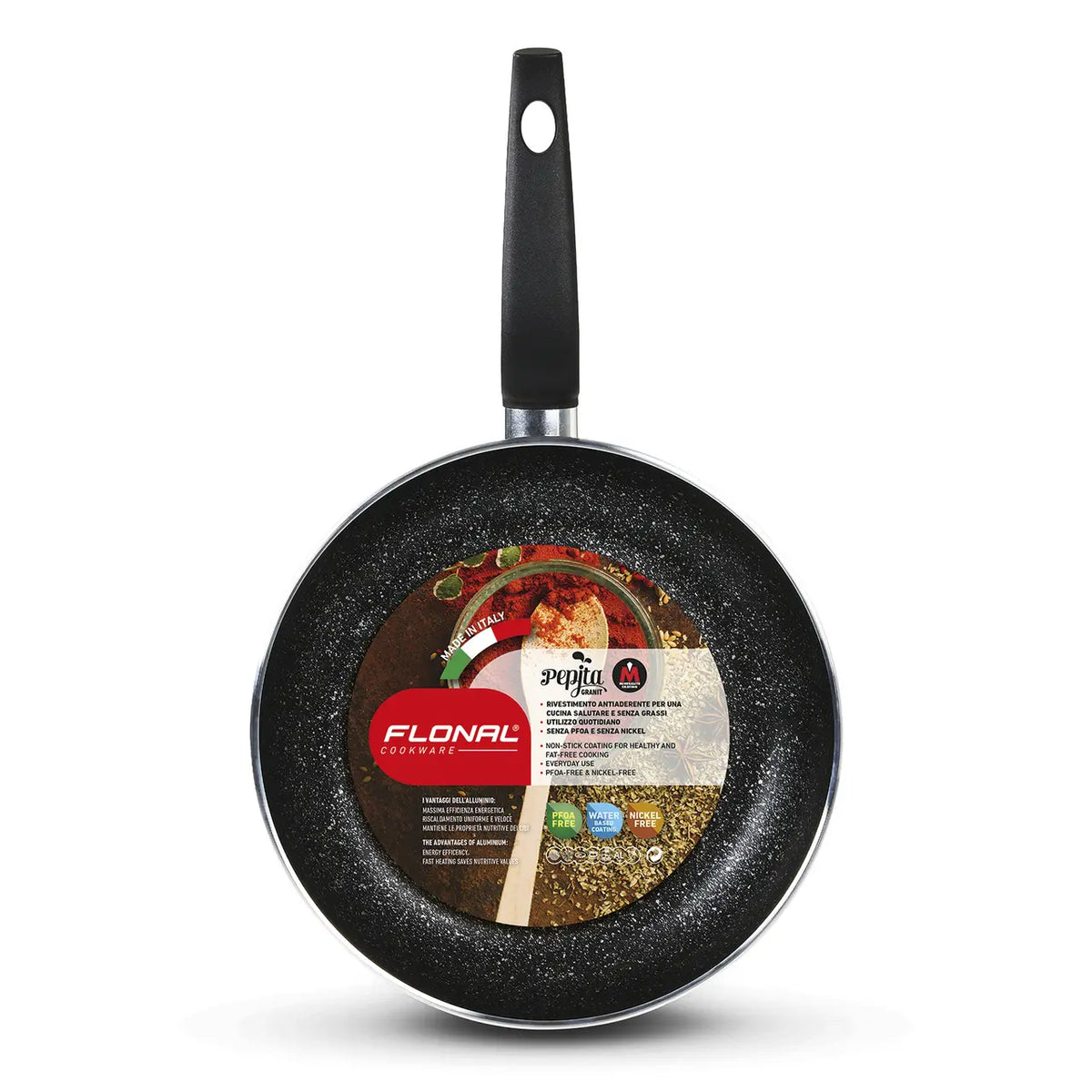 FLONAL tapadásmentes serpenyő 6 rétegű Mineralit kőhatású bevonattal, 20 cm