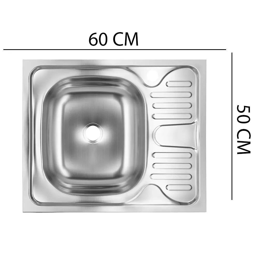 SANTEC S402S mosogató, 60x50 cm, bal oldali medence, 0,4 mm, rozsdamentes acél