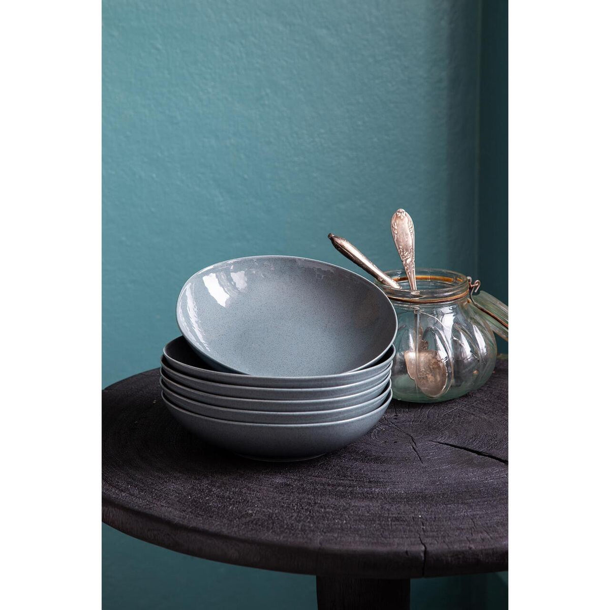 Kutahya Porselen SOHO 18 részes, 6 személyes étkészlet, kék, porcelán