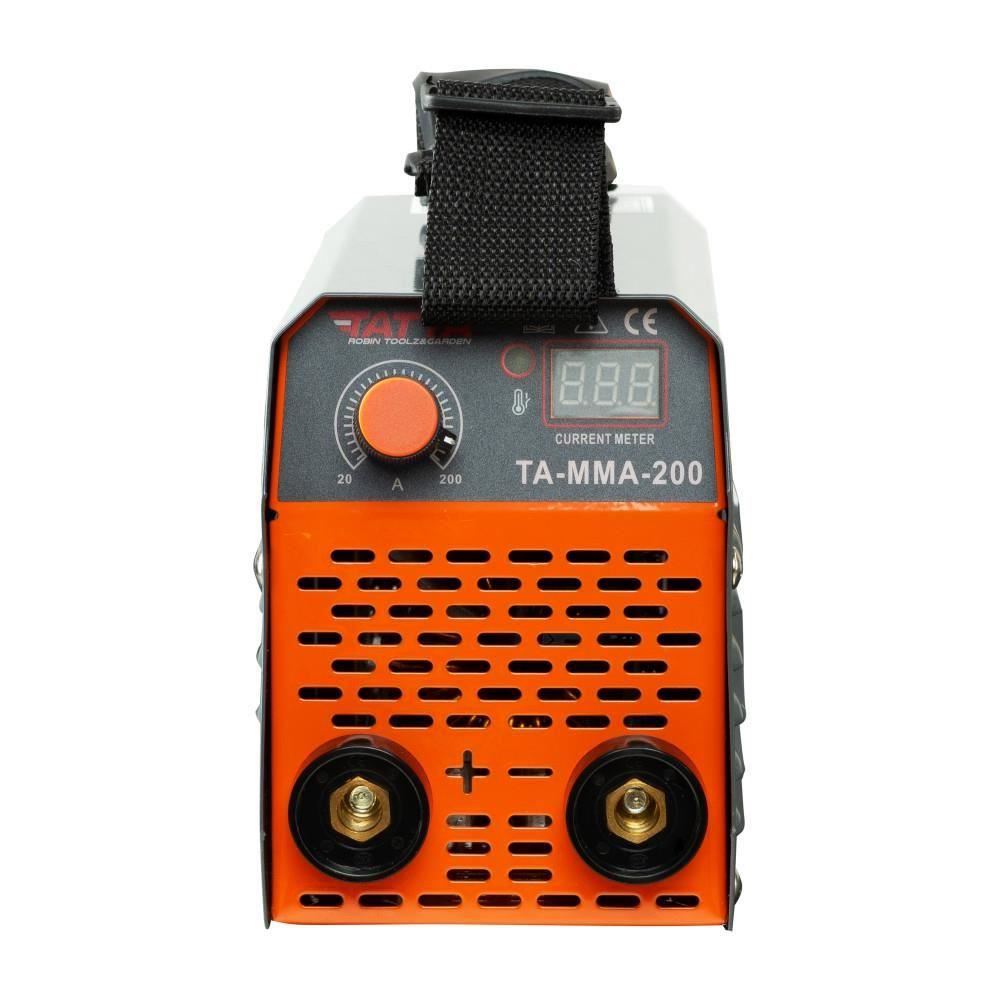 Tatta TA-MMA-300 okos hegesztőgép, önteszt indításkor, 9.5 kVA felvett teljesítmény, 85% hatásfok, 1.6-4.0 mm elektróda, tartozékokkal