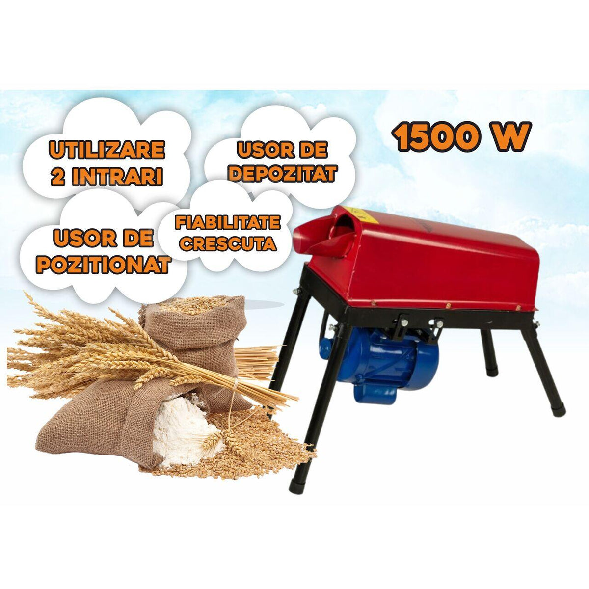 Kukoricamorzsoló (cséplőgép) Tatta TD-5STY-40-90, 1.5kW, 240kg/óra