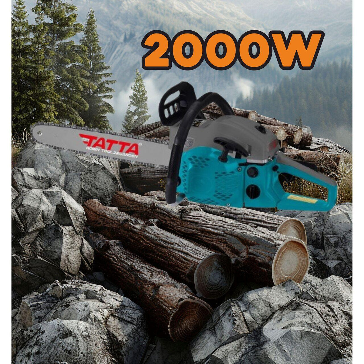 TATTA TD 5200 BL professzionális benzines láncfűrész, 2,95 LE, 9000 ford./perc